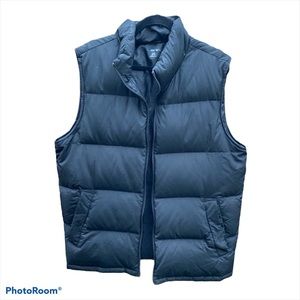 Men’s Lands End black Down Puffer Vest siz…